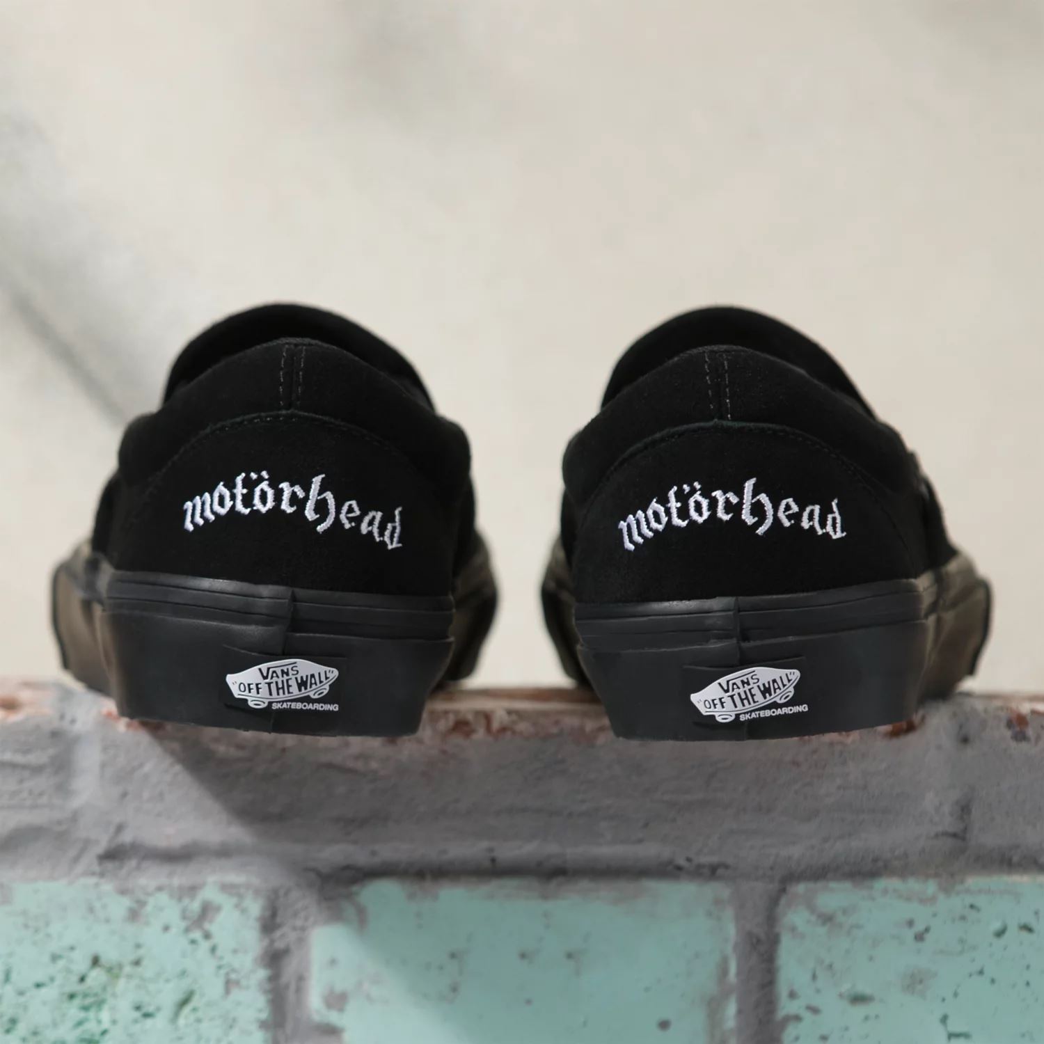 Vans X Motorhead Skate Slip On Shoes μαύρο