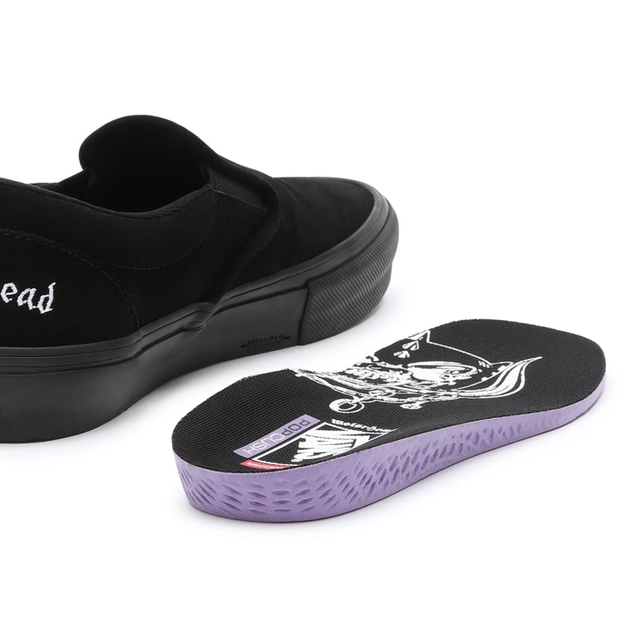 Vans X Motorhead Skate Slip On Shoes μαύρο