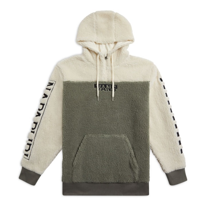 Vans X Napapijri πουλόβερ με κουκούλα αντίκα λευκό σέρπα