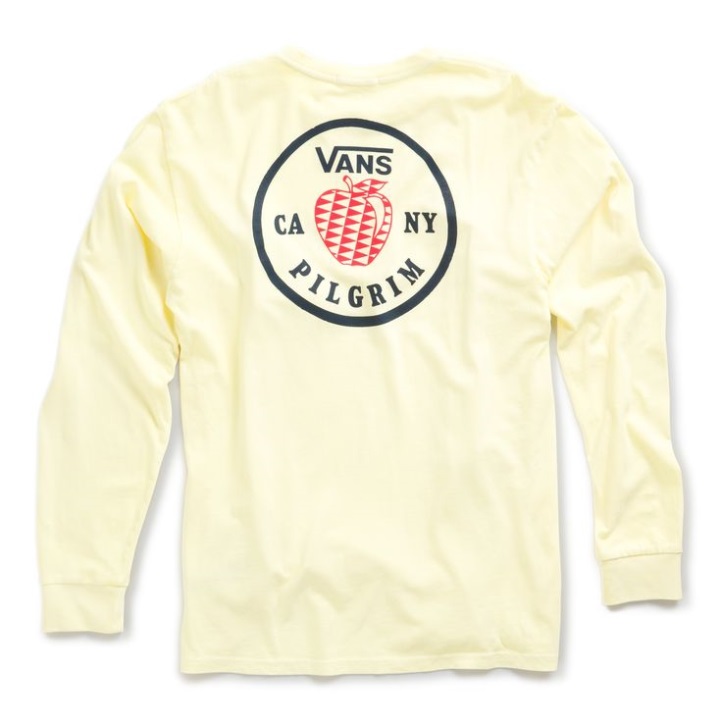 Vans X Pilgrim Surf προμήθεια μακρυμάνικη μπλούζα διπλή κρέμα