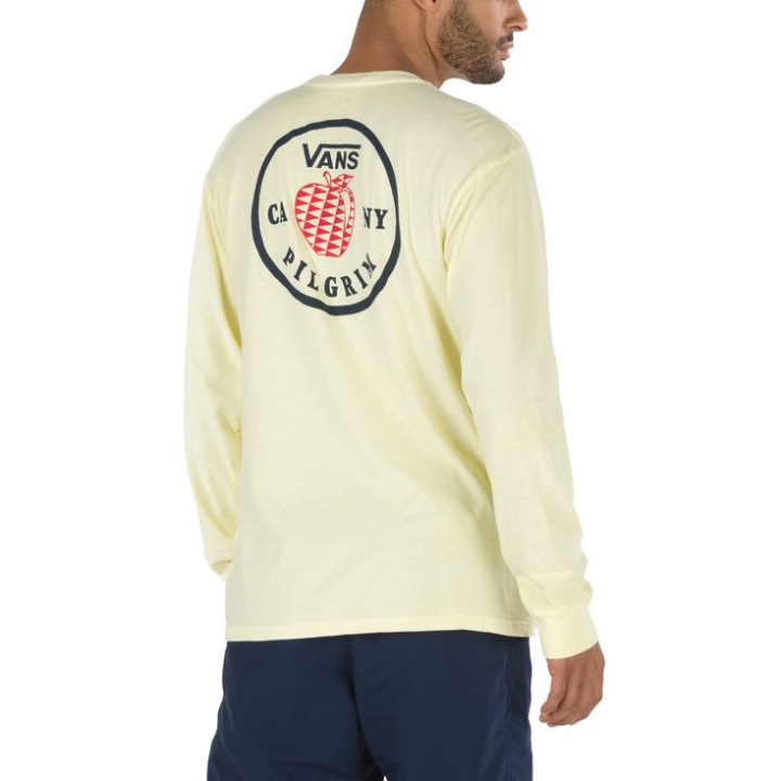 Vans X Pilgrim Surf προμήθεια μακρυμάνικη μπλούζα διπλή κρέμα