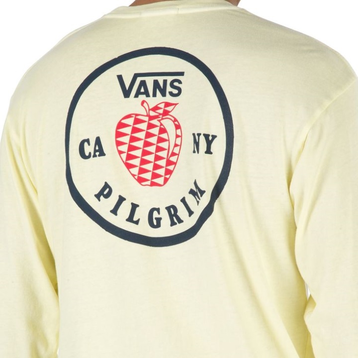 Vans X Pilgrim Surf προμήθεια μακρυμάνικη μπλούζα διπλή κρέμα