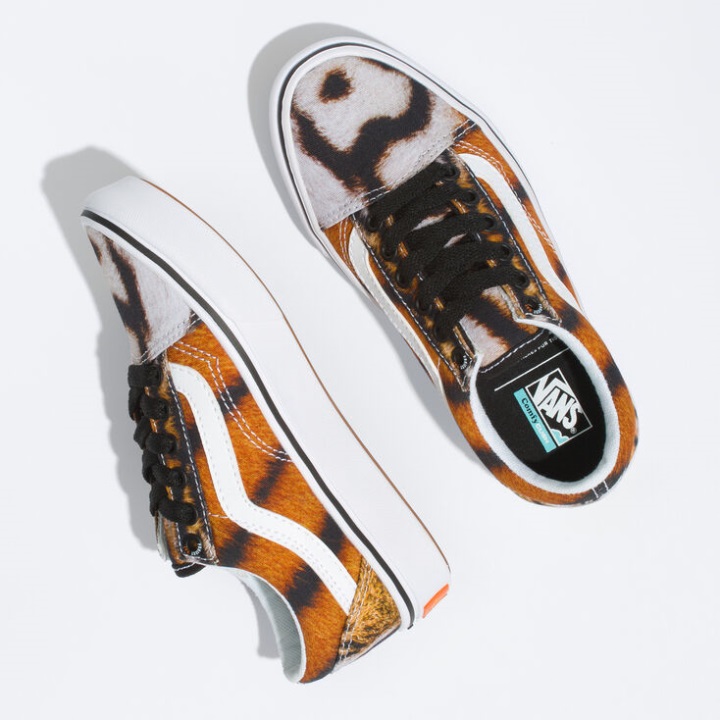 Vans X Project Cat Kids Comfycush Old Skool Projectcat-multi Tiger