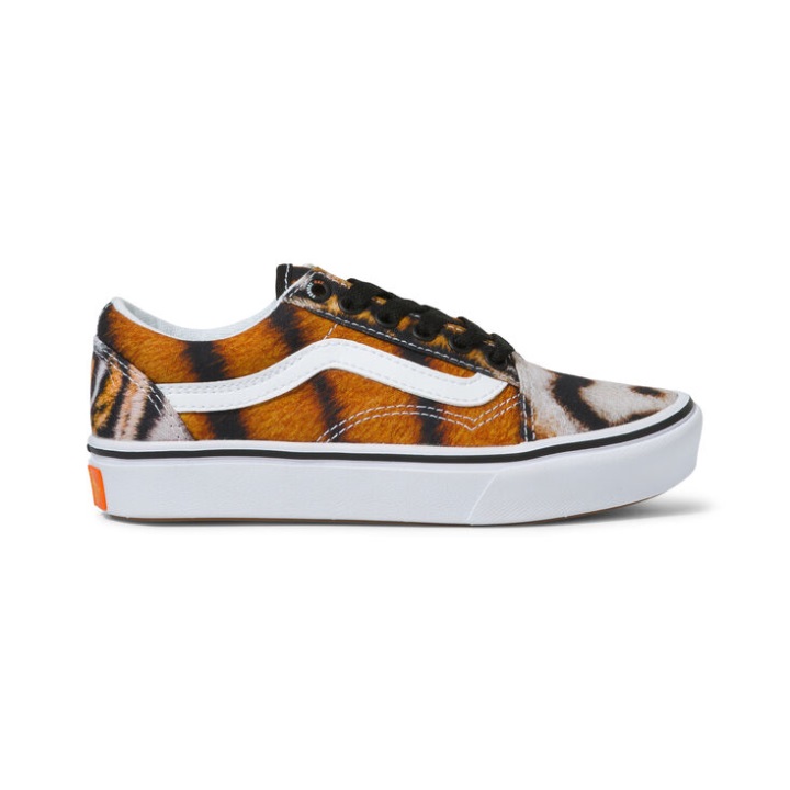 Vans X Project Cat Kids Comfycush Old Skool Projectcat-multi Tiger