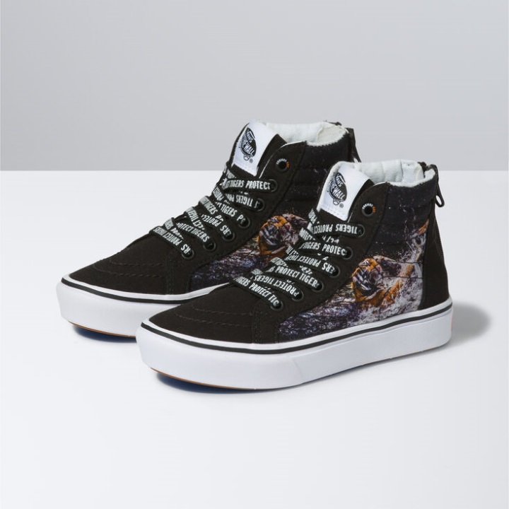 Vans X Project Cat Kids Comfycush Sk8-hi Zip Projectcat-παίζουν τίγρεις
