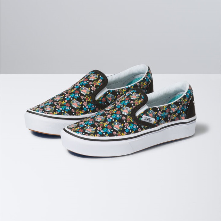 Vans X Project Cat Kids Comfycush Slip-on Projectcat-tiger Floral