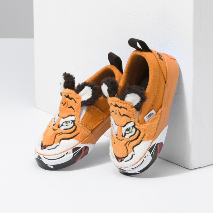 Vans X Project Cat Toddler Slip-on V Wild Tiger Projectcat-tiger