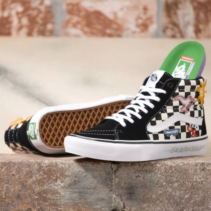 Vans X Skateistan Skate Sk8-hi σκακιέρα