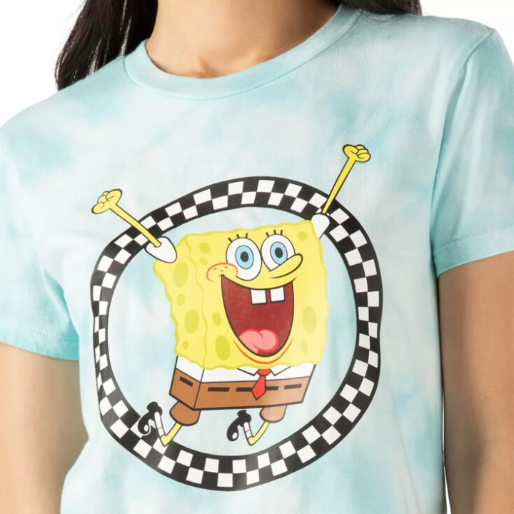 Vans X Spongbob Jump Out Crew Tee Blue