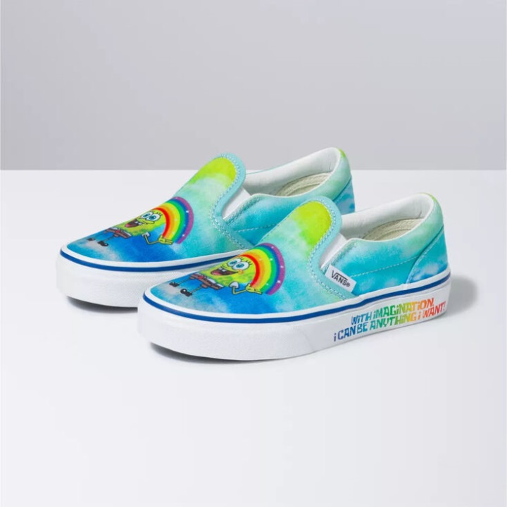 Vans X Spongbob Kids Classic Slip-on Imaginaaation Blue