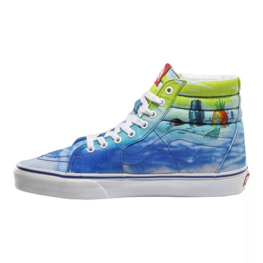 Vans X Spongebob ανδρικά παπούτσια Sk8-hi Skate μπλε-λευκό