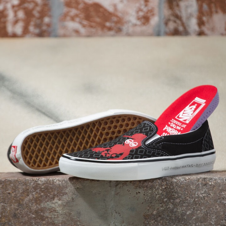 Vans X Strooked Skate Slip-on μαύρο