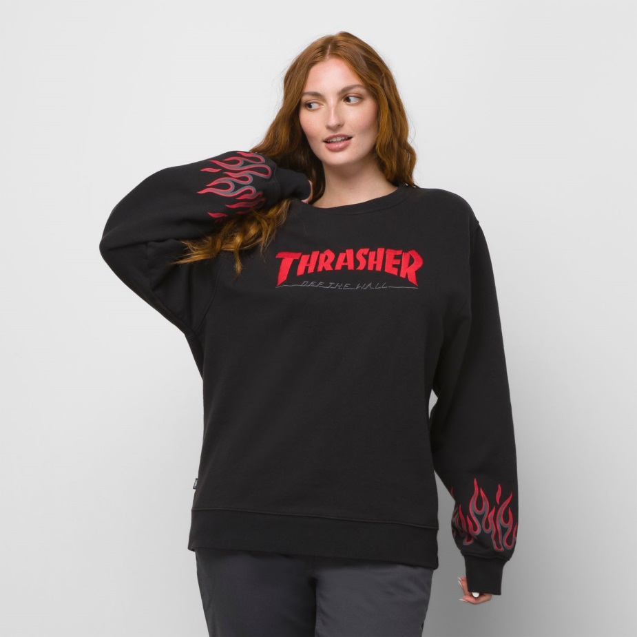 Vans X Thrasher Flame Crewneck μαύρο
