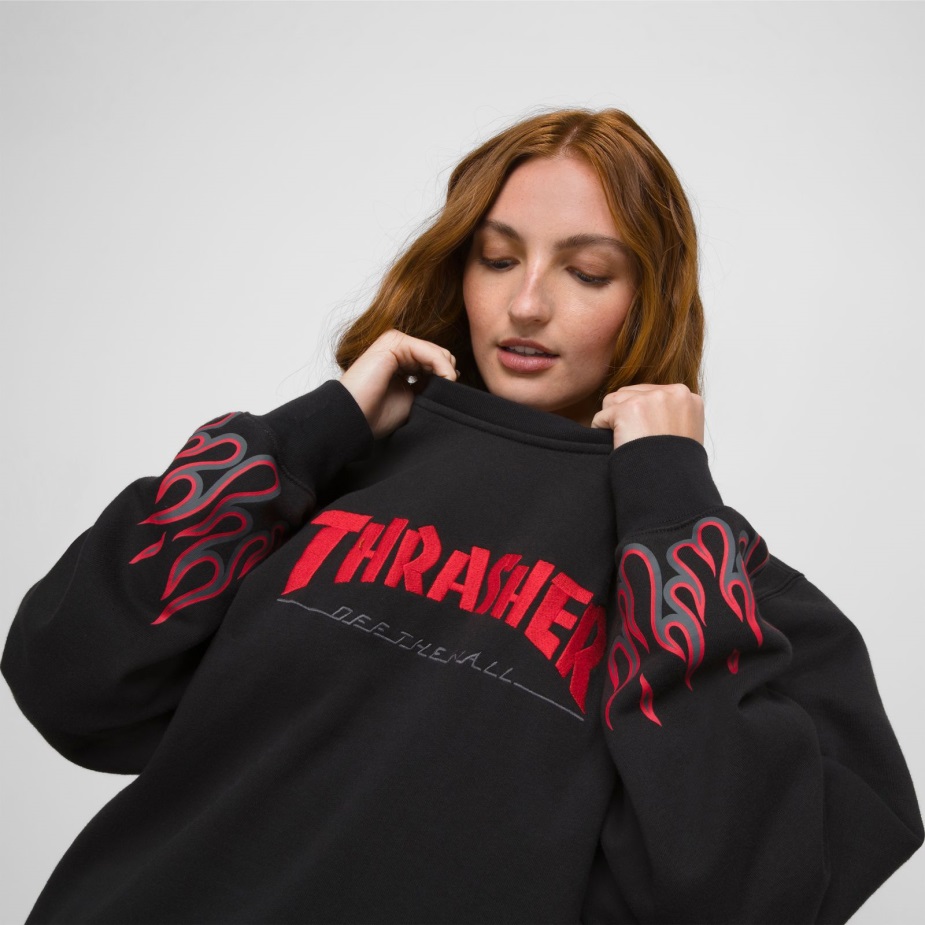Vans X Thrasher Flame Crewneck μαύρο
