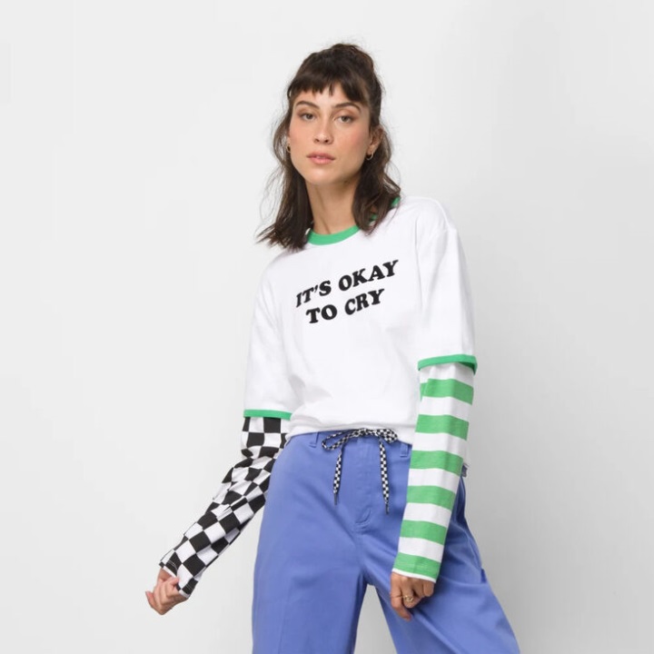 Vans X Tierra Whack με στρώσεις μακρυμάνικο λευκό