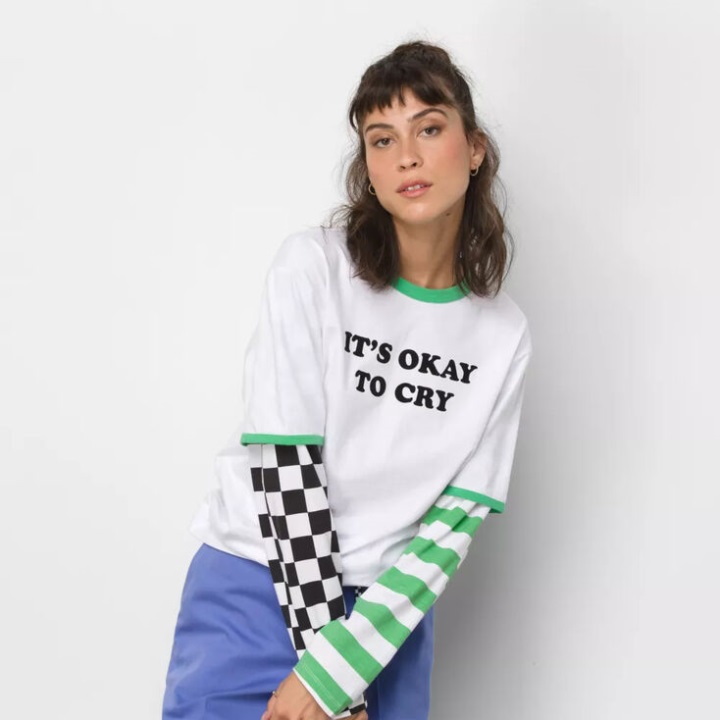 Vans X Tierra Whack με στρώσεις μακρυμάνικο λευκό