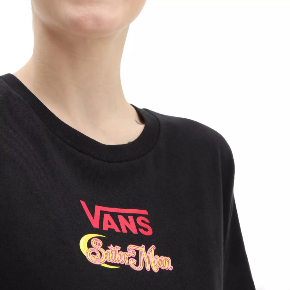 Vans X πανέμορφη Guardian Sailor Moon Bff Crew T-shirt μαύρο