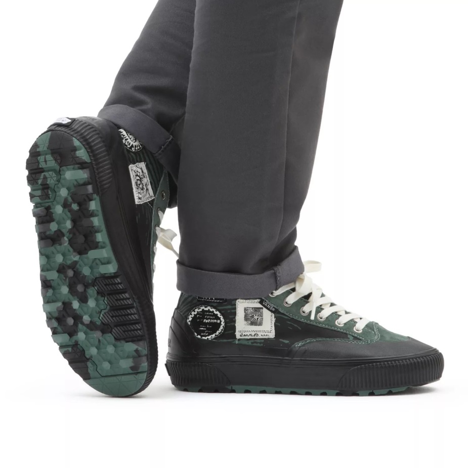 Vans X πρώην Destruct Mid Mte-1 παπούτσια μαύρο-πράσινο