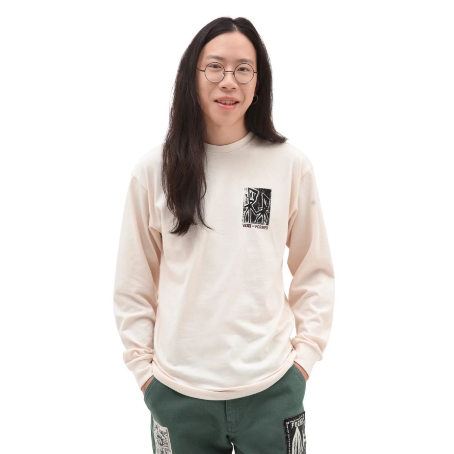 Vans X πρώην μακρυμάνικο μπλουζάκι λευκό