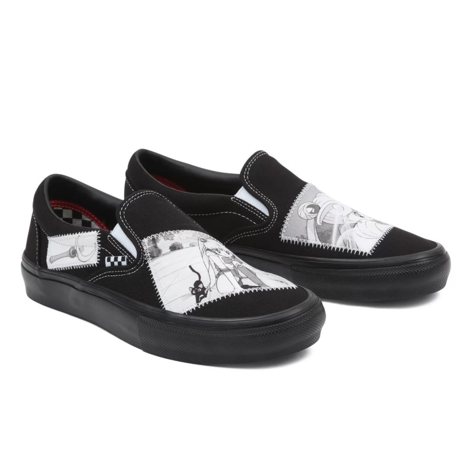Vans X όμορφα φύλακας Sailor Moon Skate Slip-on παπούτσια λευκό