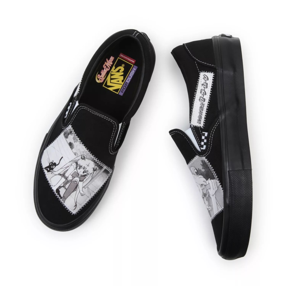 Vans X όμορφα φύλακας Sailor Moon Skate Slip-on παπούτσια λευκό