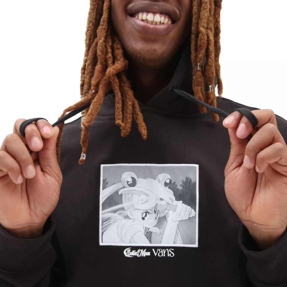 Vans X όμορφος φύλακας Sailor Moon Fleece πουλόβερ μαύρο πατίνι