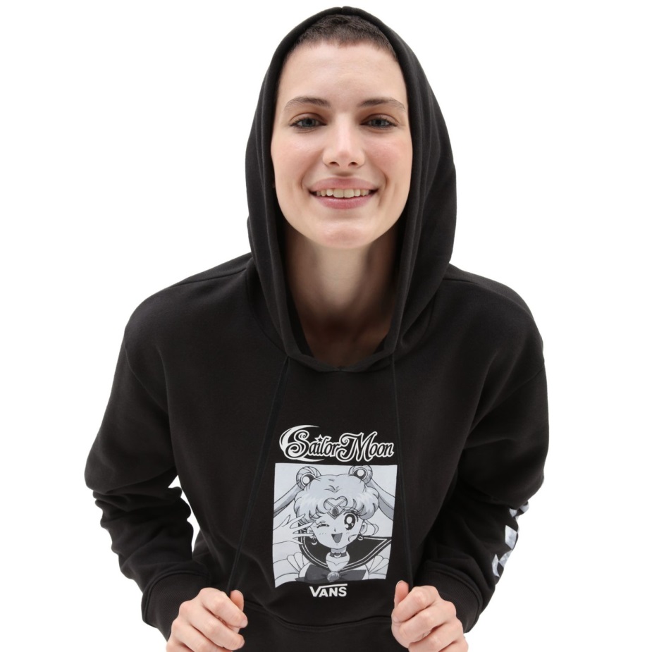 Vans X όμορφος φύλακας Sailor Moon Lizzie Bff πουλόβερ μαύρη κουκούλα