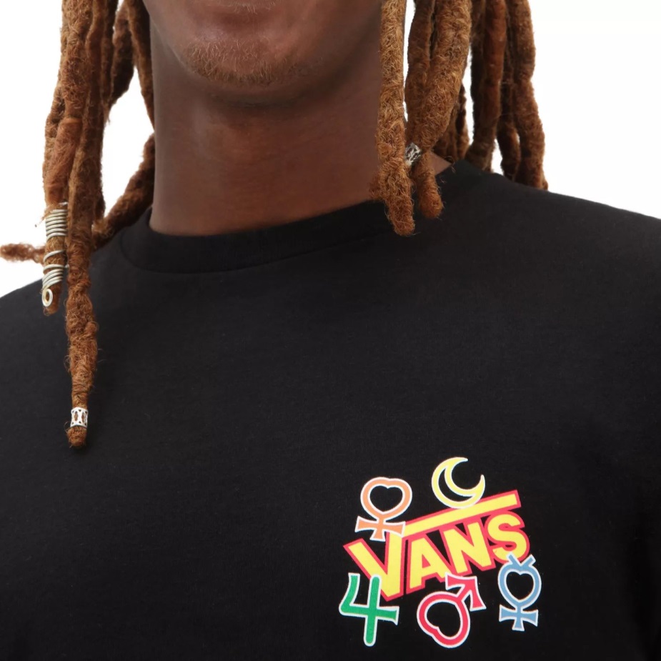 Vans X όμορφος φύλακας Sailor Moon γραφικό μακρυμάνικο μπλουζάκι μαύρο