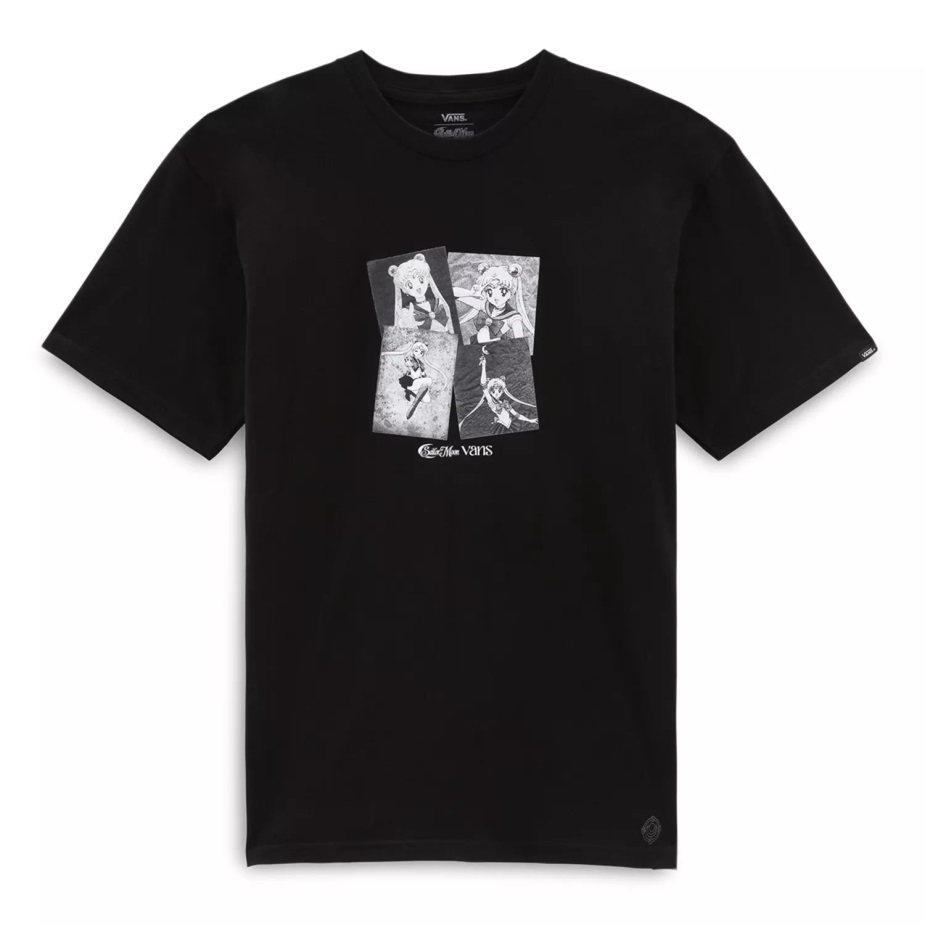 Vans X όμορφος φύλακας Sailor Moon γραφικό μπλουζάκι Skate μαύρο