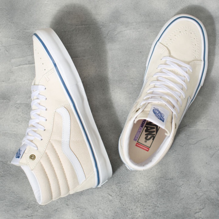 Vans ακατέργαστο πατίνι καμβά Sk8-hi ακατέργαστο καμβά κλασικό λευκό