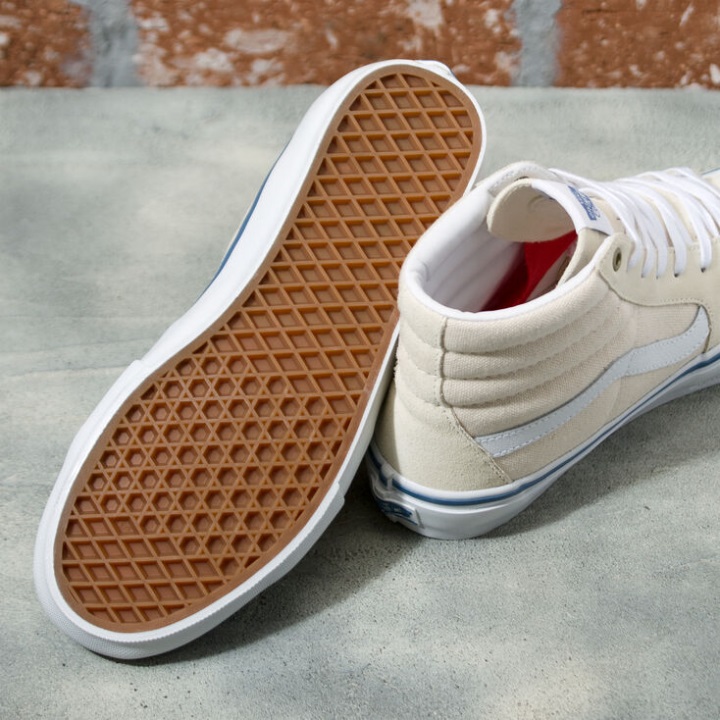 Vans ακατέργαστο πατίνι καμβά Sk8-hi ακατέργαστο καμβά κλασικό λευκό