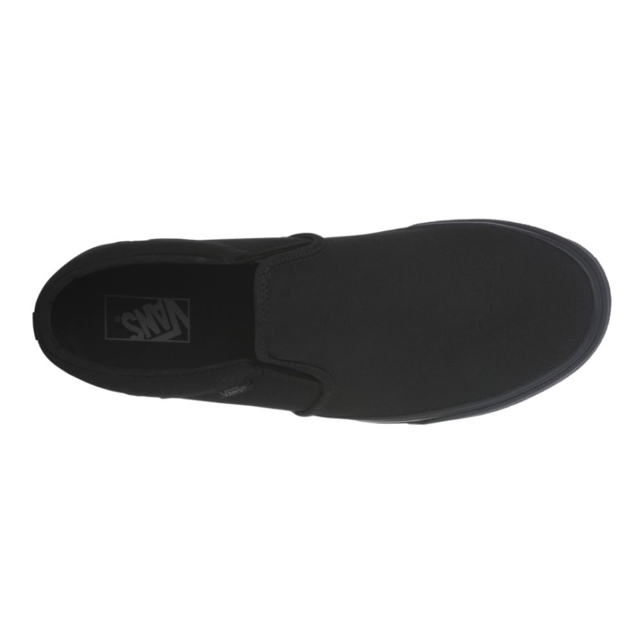 Vans ανδρικά Asher Skate Sneakers Casual Slip-on καμβάς μαύρο-μαύρο