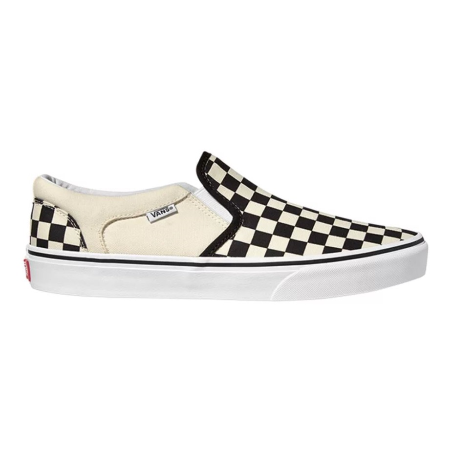 Vans ανδρικά Asher Skate παπούτσια Sneakers Casual Slip-on καμβάς μαύρο-φυσικό