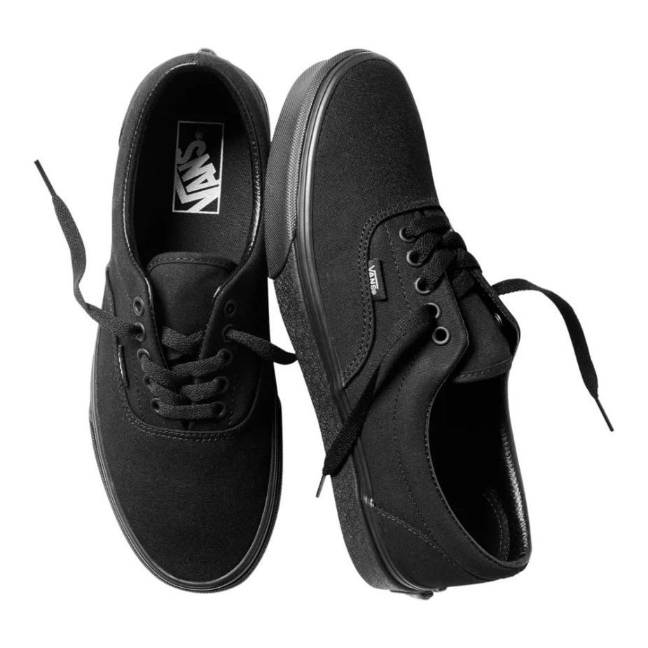 Vans ανδρικά κλασικά παπούτσια Skate Sneakers χαμηλής όψης σε αναπνεύσιμο μαύρο-μαύρο
