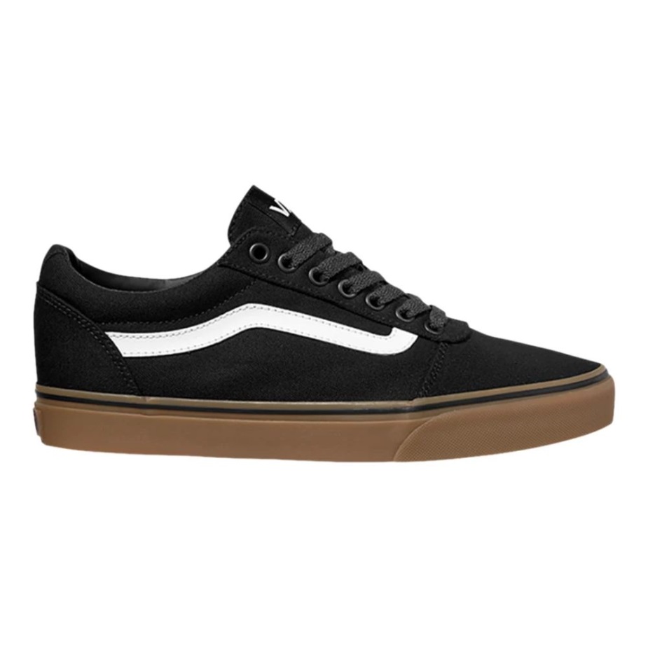 Vans ανδρικά παπούτσια για Skate Sneakers Low Top Casual Slip σε καμβά ελαφριά μαύρη τσίχλα