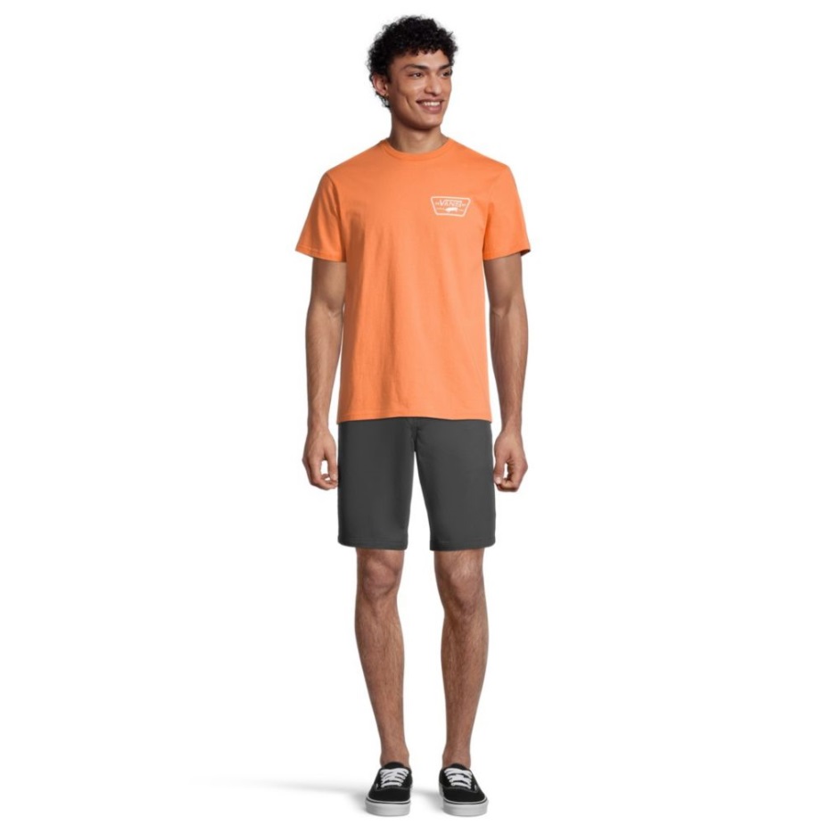 Vans ανδρικό μπλουζάκι Full Patch πίσω κοντομάνικο λαιμόκοψη βαμβακερό γραφικό πεπόνι