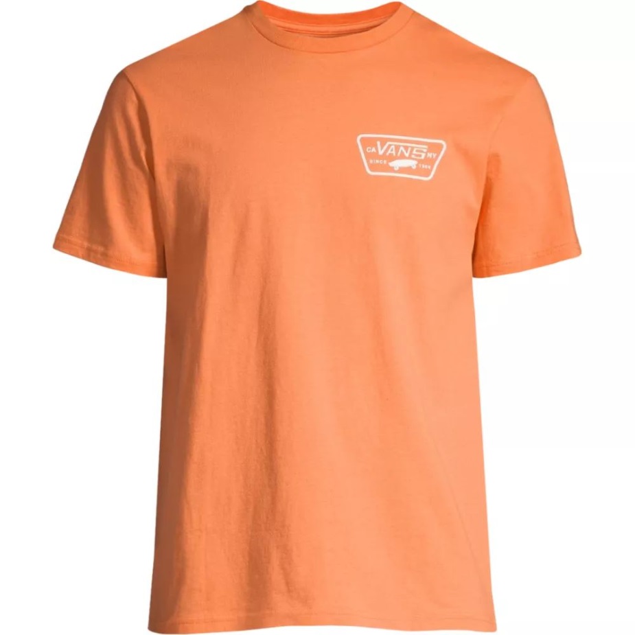 Vans ανδρικό μπλουζάκι Full Patch πίσω κοντομάνικο λαιμόκοψη βαμβακερό γραφικό πεπόνι