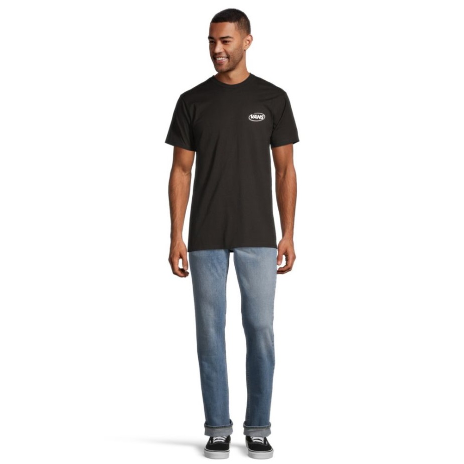 Vans ανδρικό μπλουζάκι Hi Def Commerica με κοντό μανίκι λαιμόκοψη βαμβακερό μαύρο