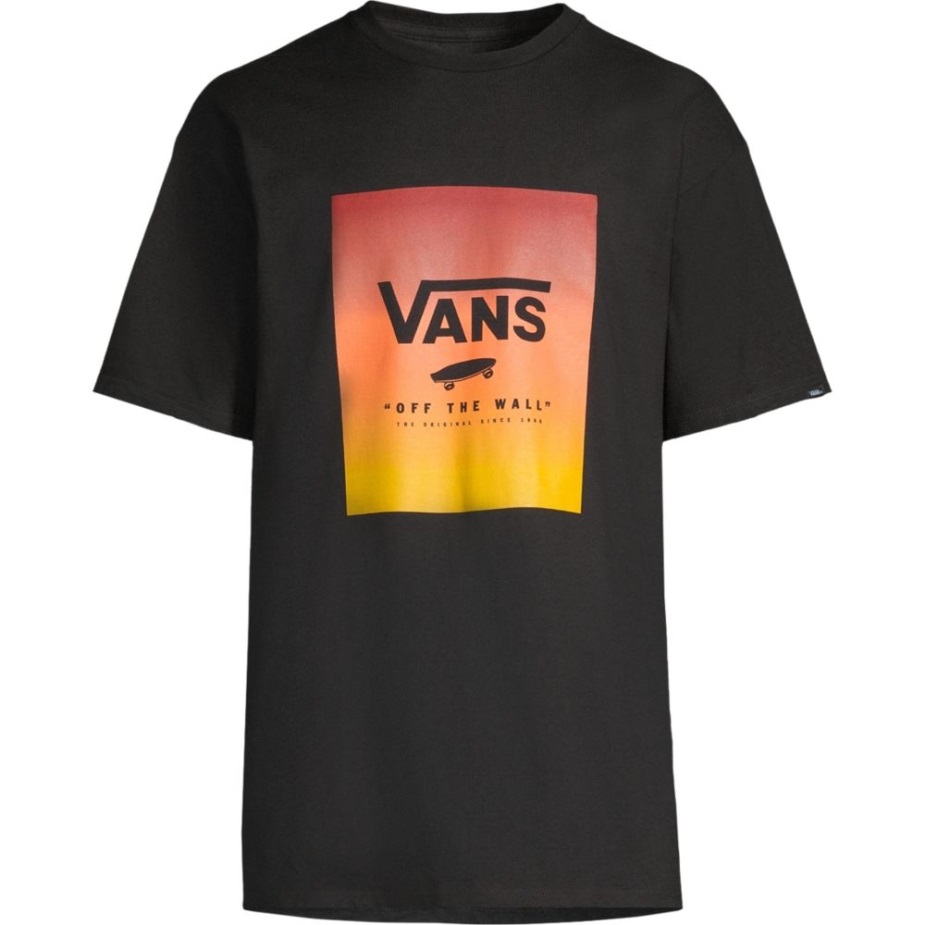 Vans ανδρικό μπλουζάκι κλασικό εμπριμέ κοντομάνικο λαιμόκοψη βαμβακερό γραφικό μαύρο-πεπόνι ντεγκραντέ