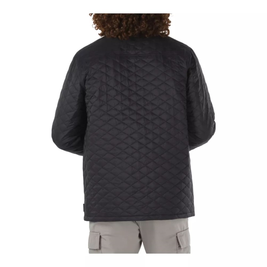 Vans ανδρικό τρυπάνι μπουφάν άνοιξη/φθινόπωρο κοντό συνθετικό υδατοαπωθητικό μαύρο