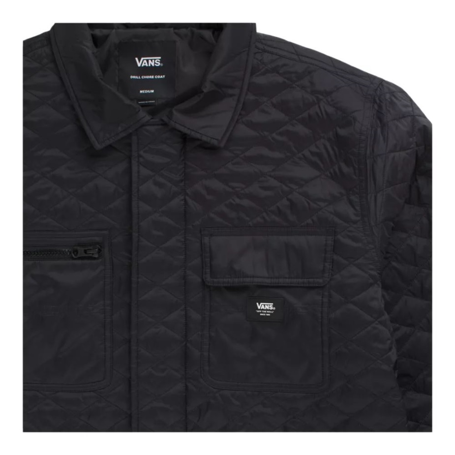 Vans ανδρικό τρυπάνι μπουφάν άνοιξη/φθινόπωρο κοντό συνθετικό υδατοαπωθητικό μαύρο