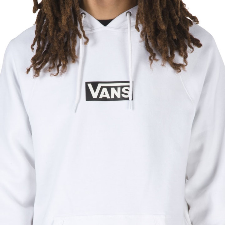 Vans αντίστροφα τυπικό Hoodie λευκό
