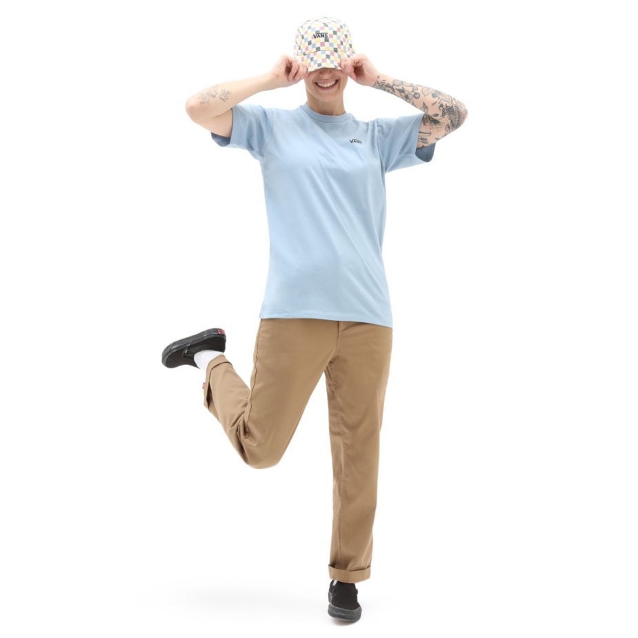 Vans αριστερό λογότυπο στήθος T-shirt μπλε γυναίκες