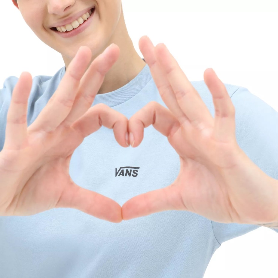 Vans αριστερό λογότυπο στήθος T-shirt μπλε γυναίκες