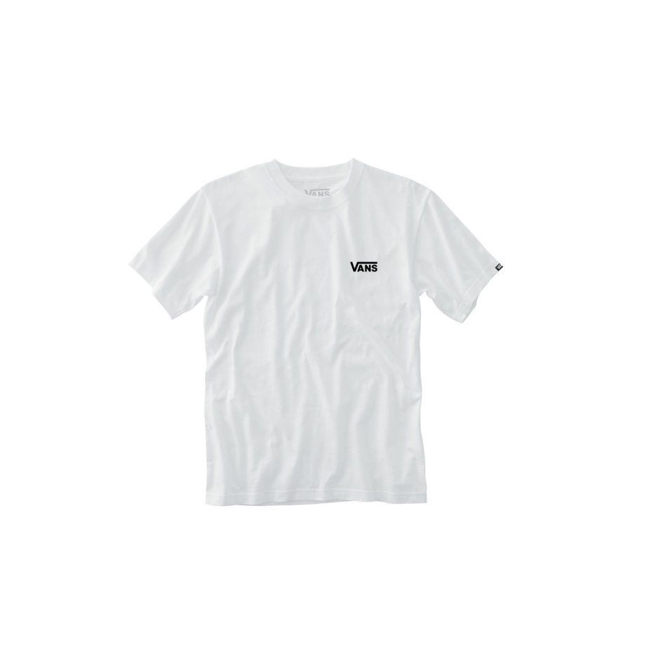 Vans αριστερό λογότυπο στήθος μπλουζάκι λευκό-μαύρο