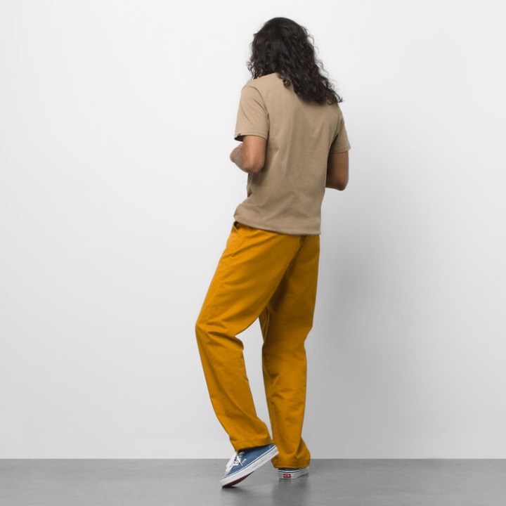 Vans αυθεντικό Chino φαρδύ παντελόνι ιπποφαές καφέ