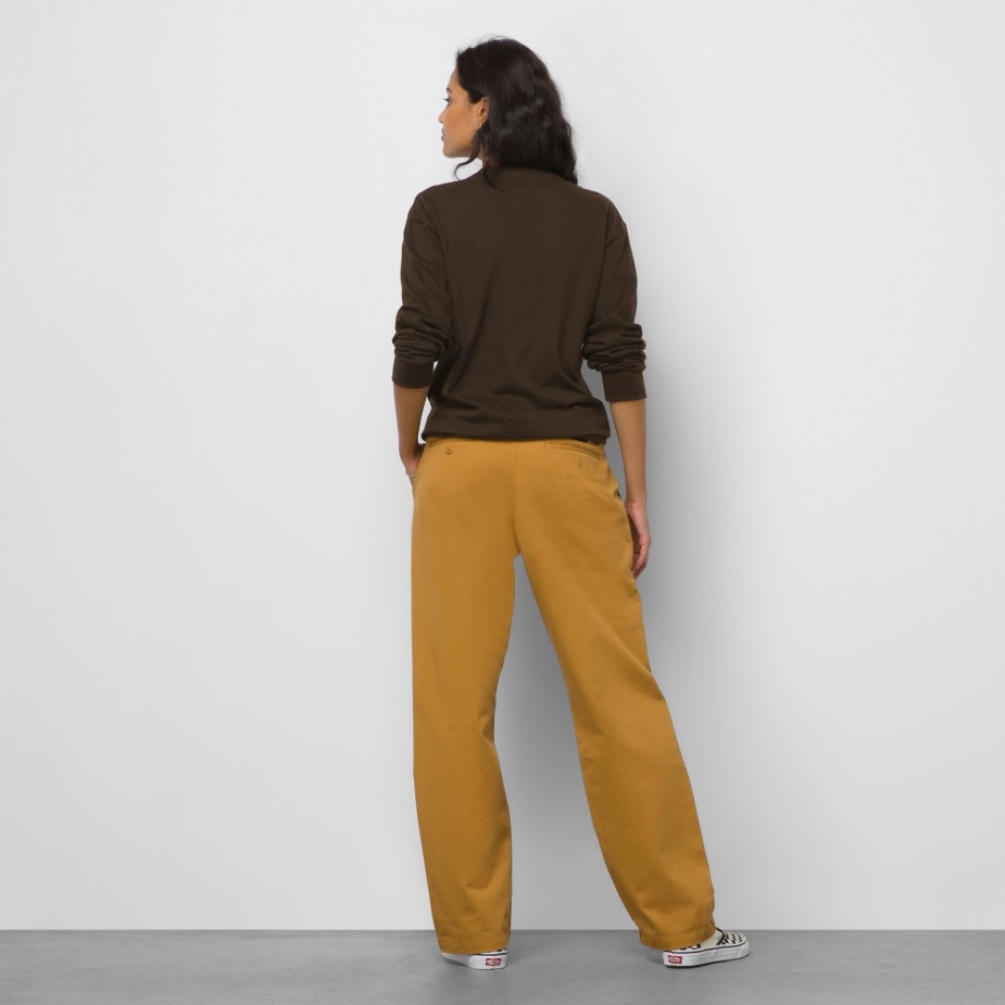 Vans αυθεντικό Chino φαρδύ παντελόνι με διπλό γόνατο καφέ