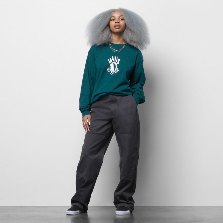 Vans αυθεντικό Chino χαλαρό παντελόνι διπλό γόνατο άσφαλτο