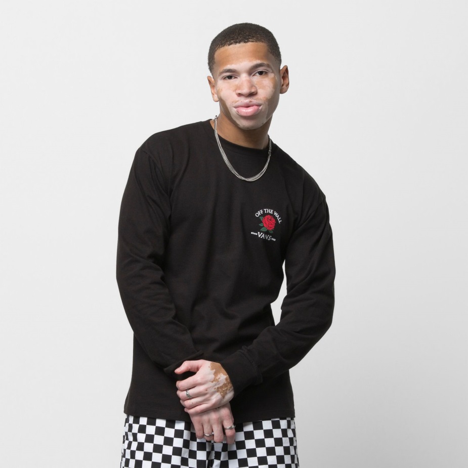 Vans αυθεντικό αυθεντικό ροζ μακρυμάνικο μπλουζάκι μαύρο