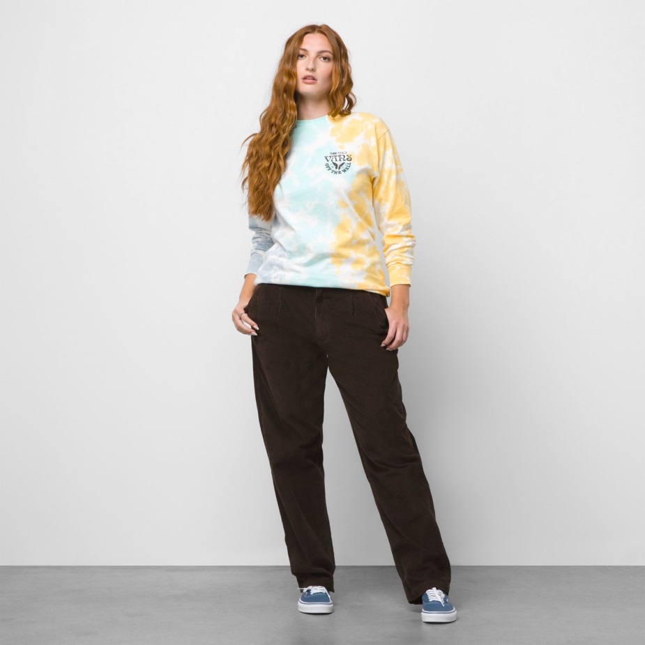 Vans αυθεντικό κοτλέ Chino χαλαρό κωνικό πλισέ παντελόνι Demitasse